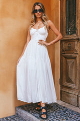 Midsummer Clouds Maxi Dress White