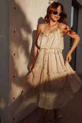 Soulstorm Midi Dress Beige