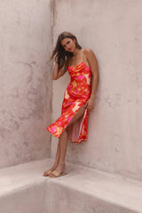 Before Dawn Midi Dress Orange
