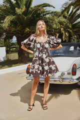 Valencia Mini Dress Brown