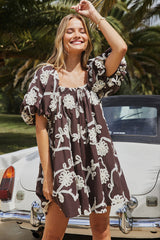 Valencia Mini Dress Brown