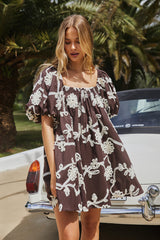 Valencia Mini Dress Brown