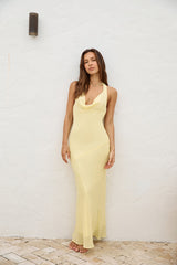 CHARLIE HOLIDAY Sophia Maxi Dress Lemon