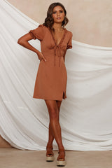 The Night Is Falling Dress Tan