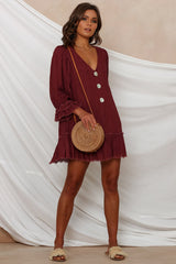 Chaumon Dress Maroon