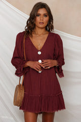 Chaumon Dress Maroon