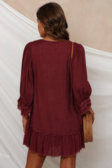 Chaumon Dress Maroon