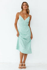 Flowering Maxi Dress Green