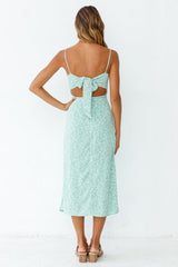 Flowering Maxi Dress Green