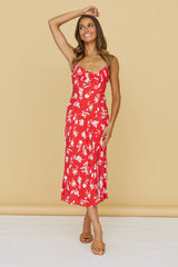 Cherry Currant Maxi Dress Red