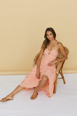 At First Light Maxi Dress Peach
