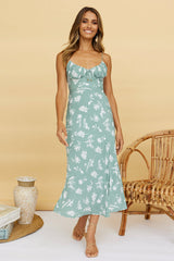 Cherry Currant Maxi Dress Sage