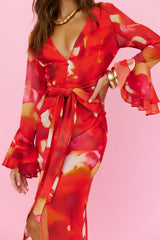 Around The Oasis Maxi Dress Red