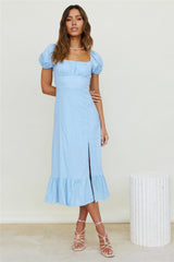 Falling And Floating Midi Dress Blue
