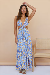 In Spring Maxi Dress Blue