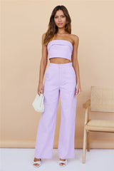 In Hindsight Crop Top Purple
