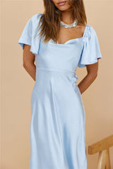 Airie Maxi Dress Steel Blue