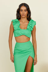Pixie Fun Crop Top Green