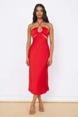 Summer Joy Midi Dress Red