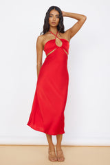 Summer Joy Midi Dress Red