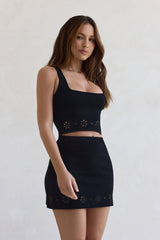Soft Girl Agenda Crop Top Black
