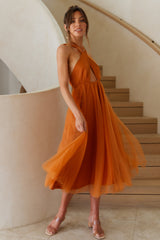 Warm Welcomes Maxi Dress Tan