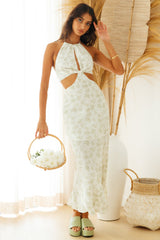 Cactus Bloom Maxi Dress Green