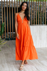 Freedom Within Maxi Dress Orange