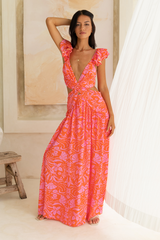 Blossoming Thoughts Maxi Dress Red