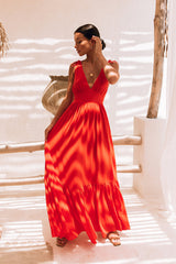 Stand Out Heart Maxi Dress Bright Red