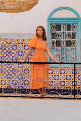 Bright Romance Maxi Dress Orange