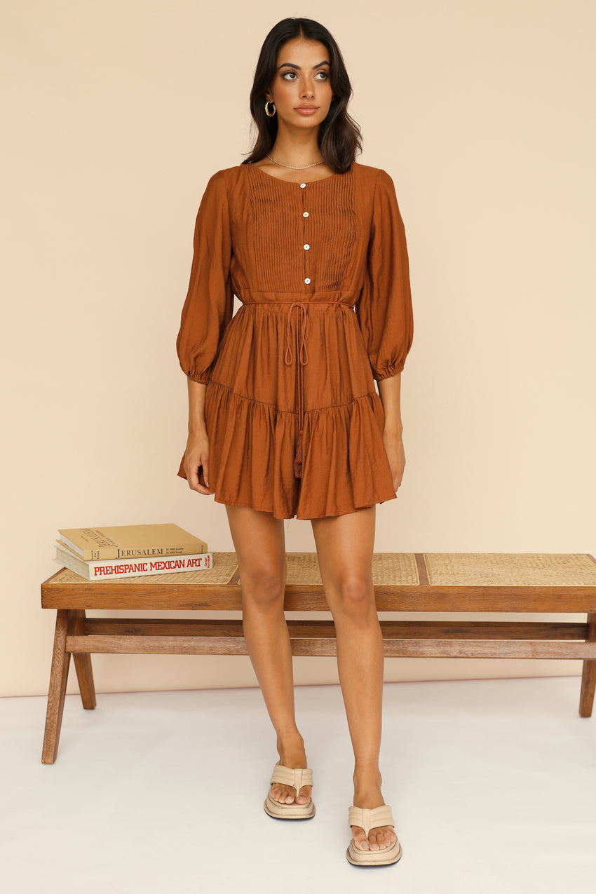 True Passions Dress Brown
