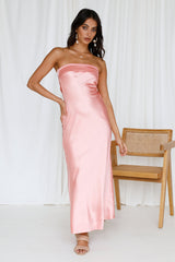 Gleam In Gold Maxi Dress Pink