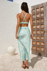 Falling Free Maxi Dress Green