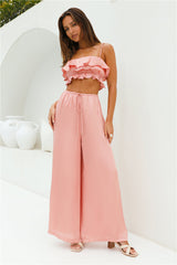 Coral Cove Satin Pants Orange