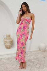 Walking Distance Midi Dress Pink
