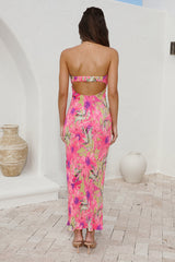 Walking Distance Midi Dress Pink