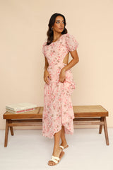 Peach Blossom Spring Maxi Dress