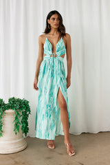 Poolside Chill Maxi Dress Green