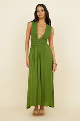 By The Ocean Midi Dress Green