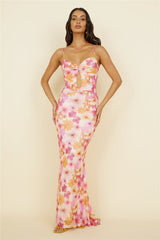 RUNAWAY THE LABEL Marlini Maxi Dress Orange Floral
