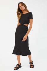 Last Night Midi Dress Black