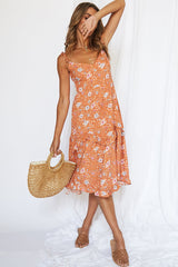 Summer Bound Midi Dress Orange