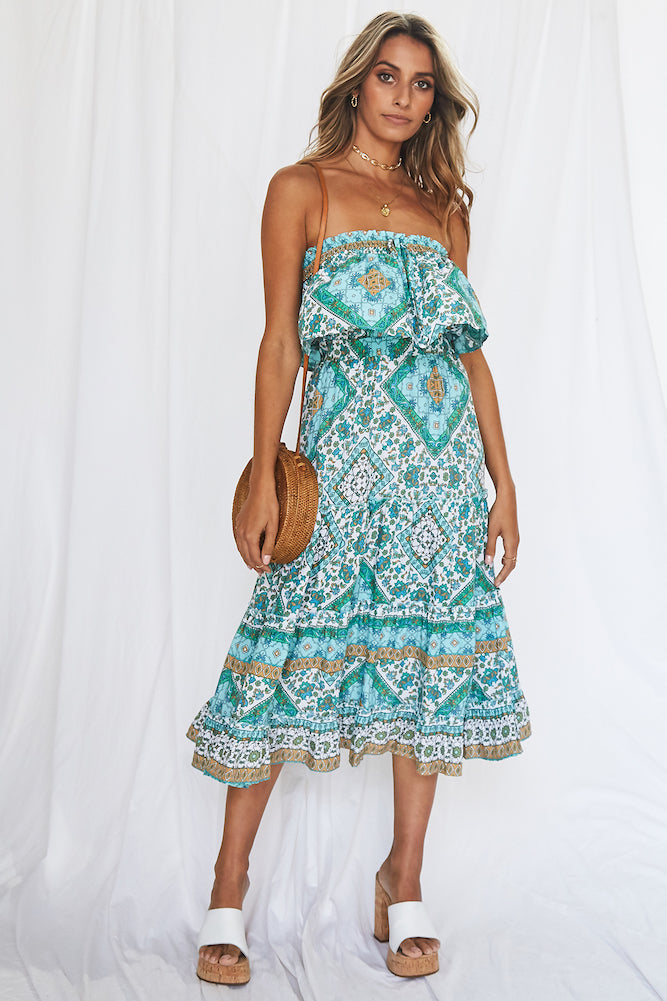 Wandering The Souk Midi Dress