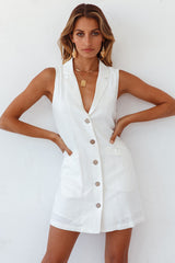 Back To The Coast Dress White