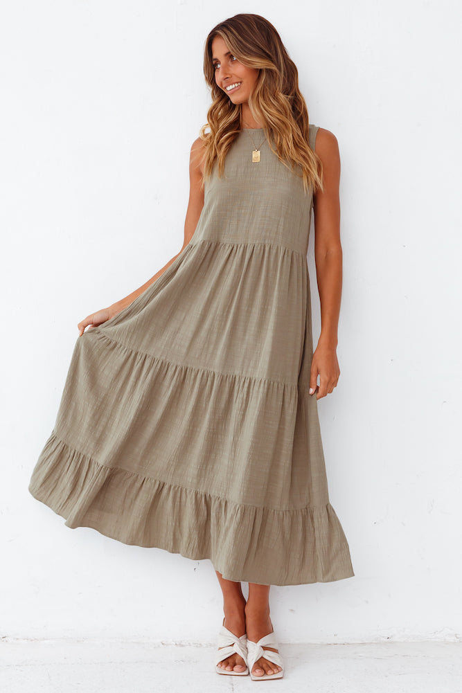 Tundra Maxi Dress Khaki