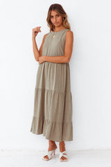 Tundra Maxi Dress Khaki