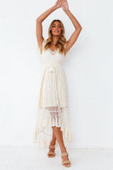 Midnights In Spring Maxi Dress Beige