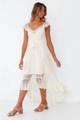 Midnights In Spring Maxi Dress Beige