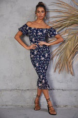 Colours Of You Midi Dress Navy